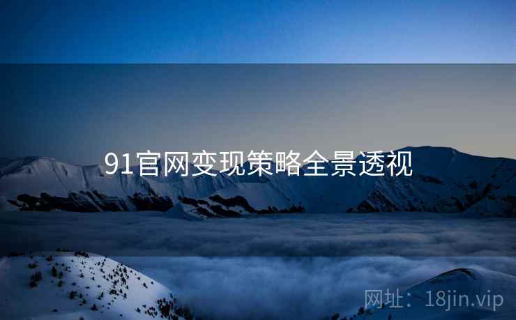 91官网变现策略全景透视