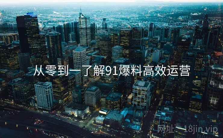 从零到一了解91爆料高效运营
