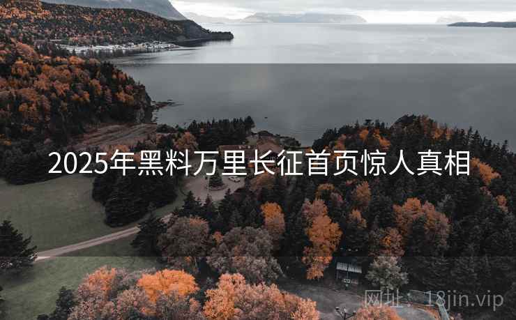 2025年黑料万里长征首页惊人真相