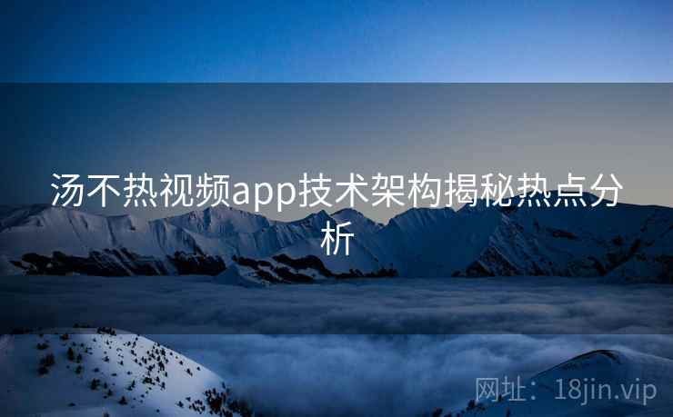 汤不热视频app技术架构揭秘热点分析
