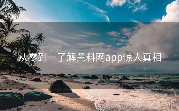 从零到一了解黑料网app惊人真相