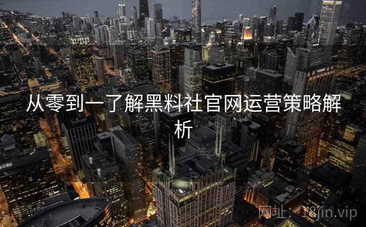 从零到一了解黑料社官网运营策略解析